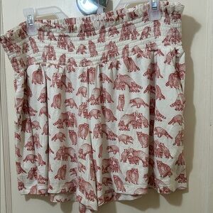 Rare Kate Quinn women raccoon smocked waist shorts
